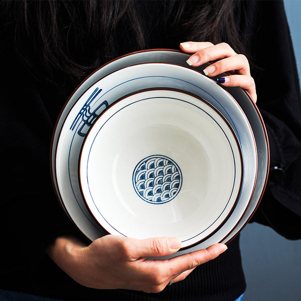 Ceramic Japanese Ramen Bowl