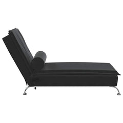 Massage Chaise Lounge with Neck Roll, Velvet