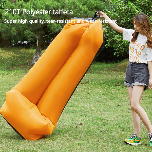 Camping Air Folding Lunch Break Net Celebrity Inflatable Mattress Lazy Sofa Recliner Single Portable Outdoor
