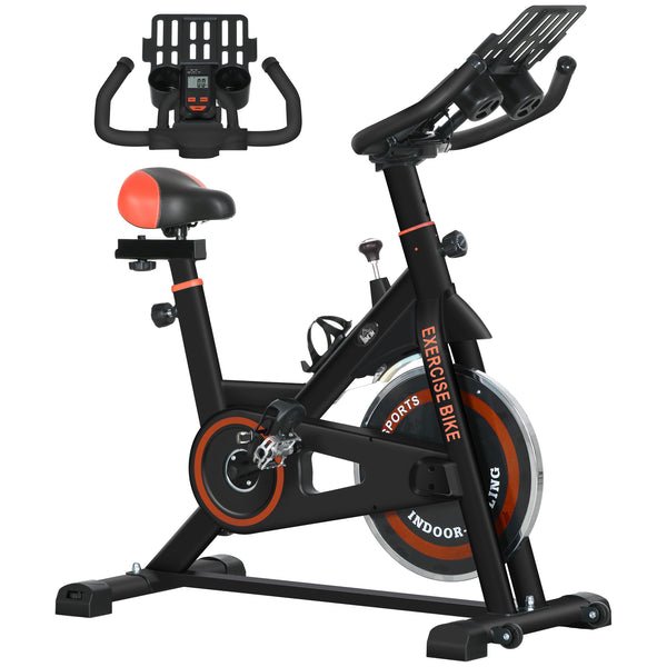 Exercise Bike, 8kg Flywheel Stationary Bike Indoor Cycling Machine With Adjustable Resistance Seat Handlebar, Black