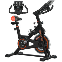 Exercise Bike, 8kg Flywheel Stationary Bike Indoor Cycling Machine With Adjustable Resistance Seat Handlebar, Black