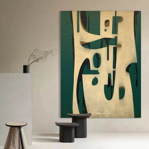 Handmade Oil Painting Canvas Wall Art Decoration Modern Green Abstract Texture For Home Decor Rolled Frameless Unstretched Painting