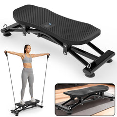 Sliding Ski Simulator With Resistance Bands
