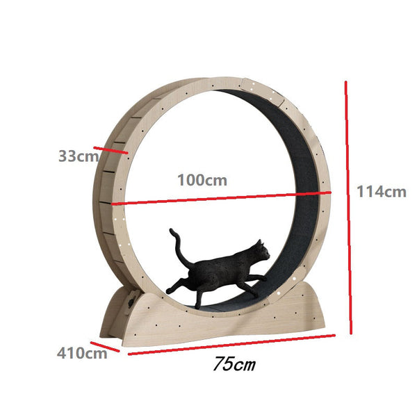 Cat Wheel Treadmill Roller Large for Stimulation and Weight Loss Exercise