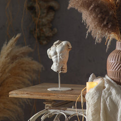 Creative Half-body Sculpture Plaster Figurine Home Decor