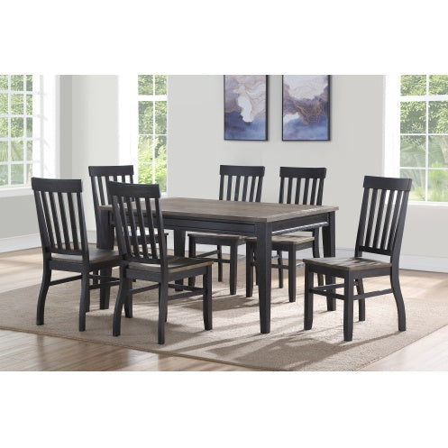 Farmhouse Style 7pc Dining Set - Two-Tone Finish