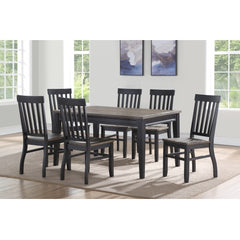 Farmhouse Style 7pc Dining Set - Two-Tone Finish