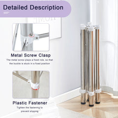Table Legs Only - Minimalist Silver Stainless Steel Folding Table Frame