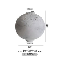 Textured Round Ceramic Vase Art Flower Vessel