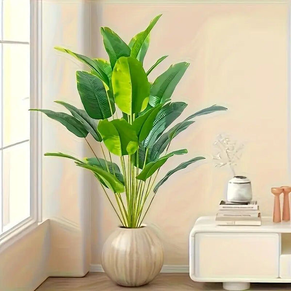 Simulated Plant 18-leaf Traveler's Banana Green Plant Ornament