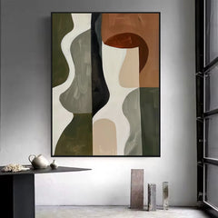 Handmade Oil Painting Canvas Wall Art Decoration Wabi-Sabi Style Modern Abstract  Minimalism Artwork Room Aesthetic For Home Decor Rolled Frameless Unstretched Painting