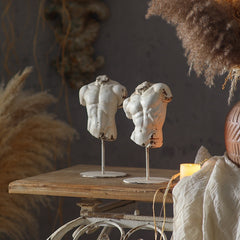 Creative Half-body Sculpture Plaster Figurine Home Decor