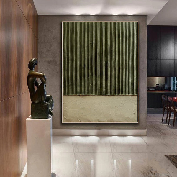 New Design Modern Large Wall Painting Hand Painted Acrylic Green Texture Abstract Oil Painting On Canvas For Living Room Home Decor