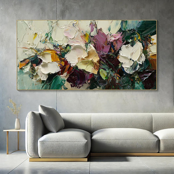Handmade Flowers Fied Oil Painting Canvas Artwork Hand Painted Wall Art Knife Thick Decoration For Home Decor Rolled Frameless Unstretched Painting