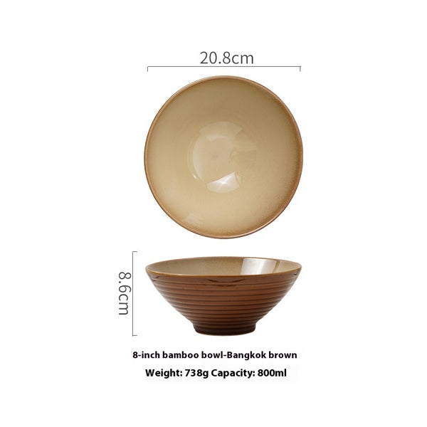 bowl tableware Retro Salad Bowl Personality Tableware