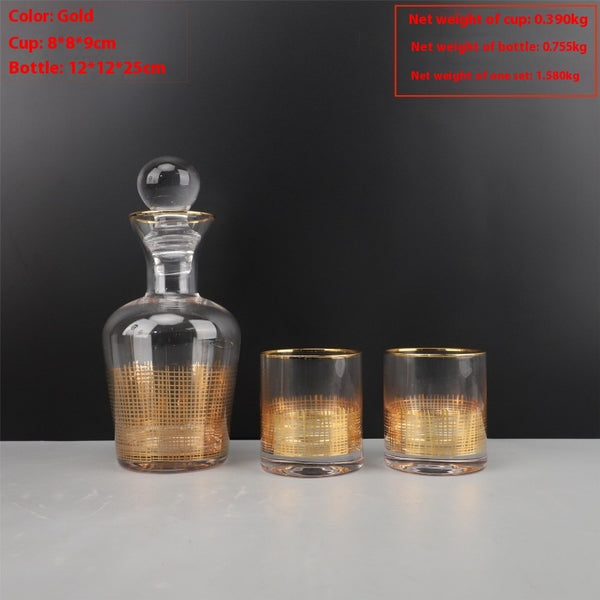 Modern Light Luxury Glass Wine Decanter Cold Water Bottle Decoration Living Room Coffee Table