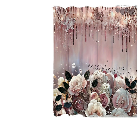 Art Flower Shower Curtain Home