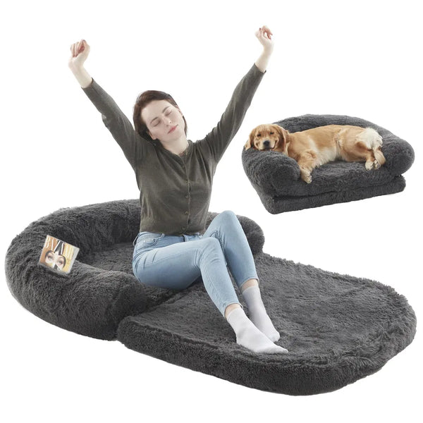 Large Dogs Foldable Plush Washable Dog Bed
