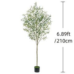 1 Artificial Olive Tree, Tall Potted Olive Tree With Flower Pot, Large Fake Olive Branches And Fruits, Suitable For Modern Living Room, Office, Indoor And Outdoor Garden Decoration