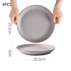 Japanese Simple Ceramic Plate Tableware
