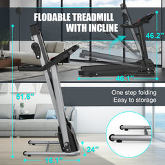 Compact Folding Treadmill For Home