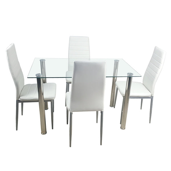 110CM Clear Color Dining Table Set