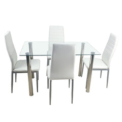 110CM Clear Color Dining Table Set