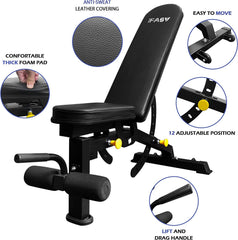 Adjustable Strength Training Bench Press Home Full Body Workout Foldable Weight Benches Gym Multi-functional Fitness Dumbbell Chair