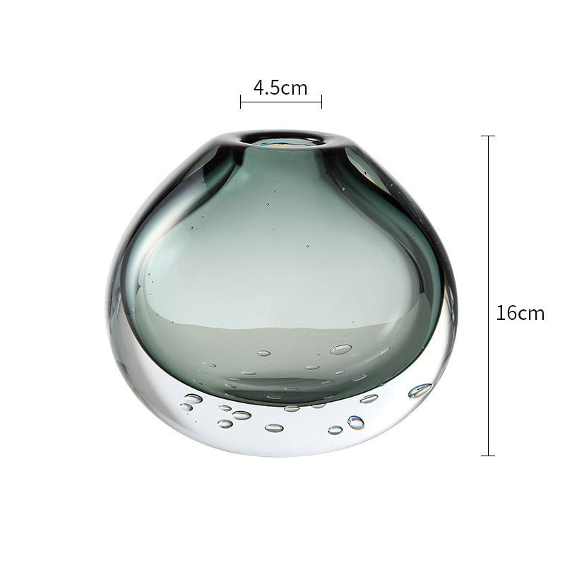 Light Luxury Color Glazed Glass Vase