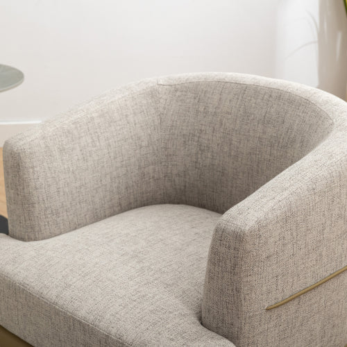 Modern Two-tone Barrel Fabric Chair