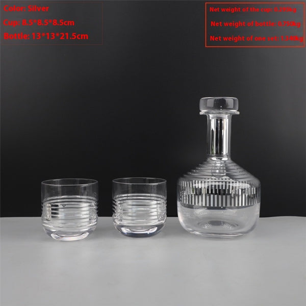 Modern Light Luxury Glass Wine Decanter Cold Water Bottle Decoration Living Room Coffee Table