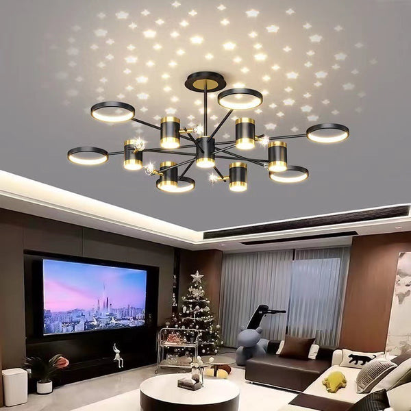 Light Luxury Chandelier Nordic Star Lamp Combination