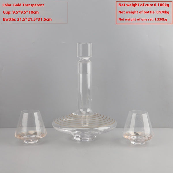 Modern Light Luxury Glass Wine Decanter Cold Water Bottle Decoration Living Room Coffee Table