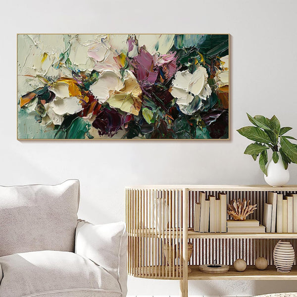 Handmade Flowers Fied Oil Painting Canvas Artwork Hand Painted Wall Art Knife Thick Decoration For Home Decor Rolled Frameless Unstretched Painting