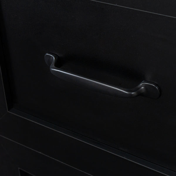 Home Office Computer Desk With Hutch, Antiqued Black Finish