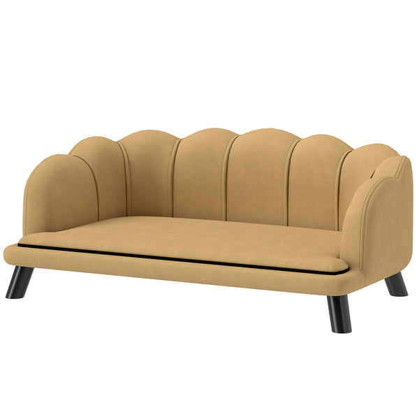 Pearl Design Pet Sofa With Solid Wood for Medium and Large Sized Dogs