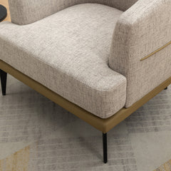 Modern Two-tone Barrel Fabric Chair