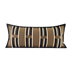 Brown Khaki Luxury Linen Cotton Blend Decorative Pillow Cover