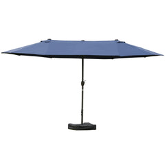 15ft Double-Sided Patio Umbrella Rust-Resistant Steel Umbrella For Poolside Shade
