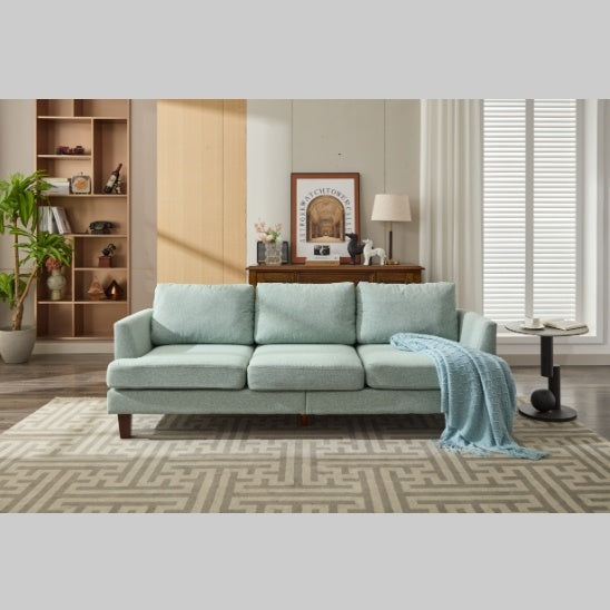 Comfortable Sectional Sofa Easy Assembly & Comfy Cushion,Light Green