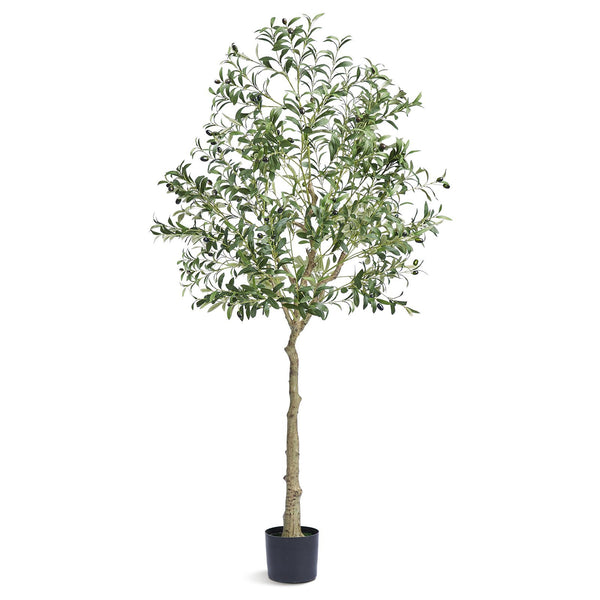 Artificial Olive Tree, 6 FT Tall Faux Plant, Secure PE Material & Anti-Tip Tilt Protection Low-Maintenance Plant, Lifelike Green Fake Potted Tree For Home Office Warehouse Decor Indoor Outdoor