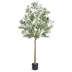 Artificial Olive Tree, 6 FT Tall Faux Plant, Secure PE Material & Anti-Tip Tilt Protection Low-Maintenance Plant, Lifelike Green Fake Potted Tree For Home Office Warehouse Decor Indoor Outdoor