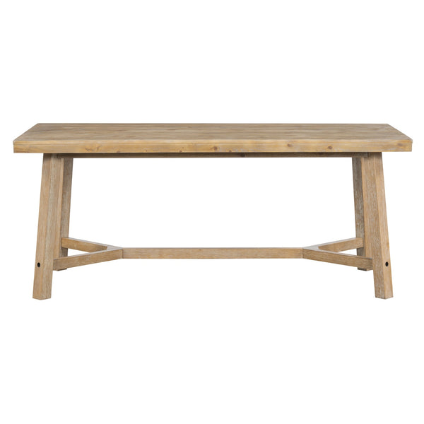 6-piece Retro Farmhouse Style Dining Set, Rectangular Table And 4 Upholstered Chairs and Bench