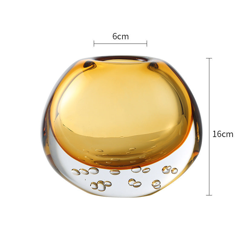 Light Luxury Color Glazed Glass Vase