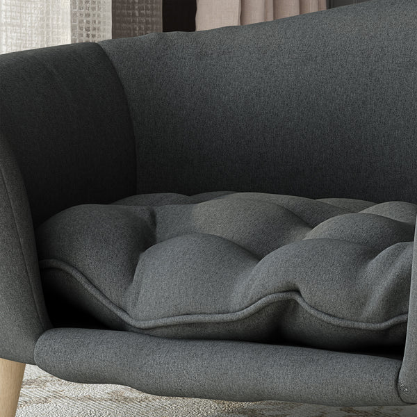Elevated Luxurious Fabric Chaise Lounger for Dogs or Cats with Wood Legs