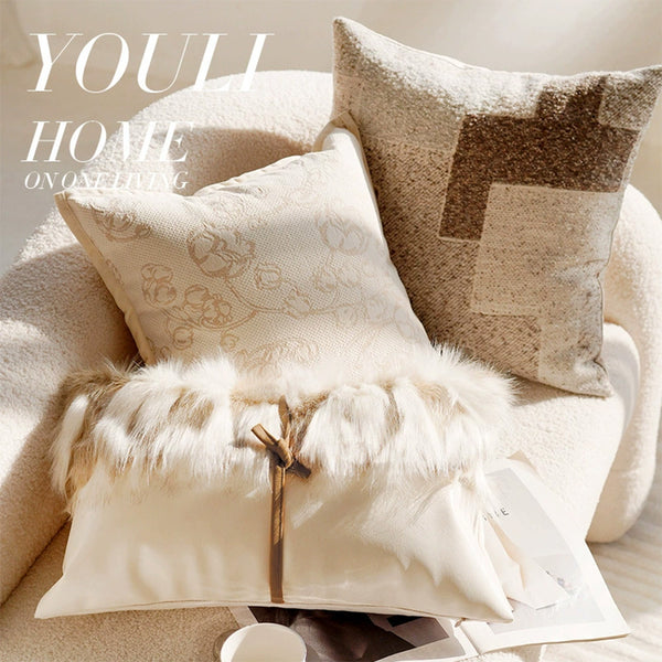 Linen Nordic Style Throw Pillow Covers With Tassel Cushion Cases