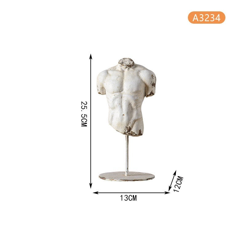 Creative Half-body Sculpture Plaster Figurine Home Decor