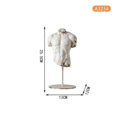 Creative Half-body Sculpture Plaster Figurine Home Decor