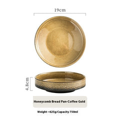 Japanese Ceramic Round Deep Plates Dinner Plate