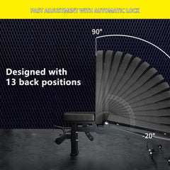 Adjustable Strength Training Bench Press Home Full Body Workout Foldable Weight Benches Gym Multi-functional Fitness Dumbbell Chair